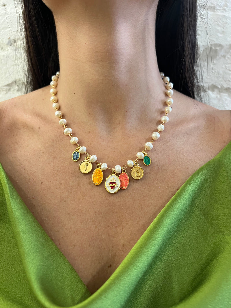 Collana medaglie cuore sacro - Alessandra Avallone