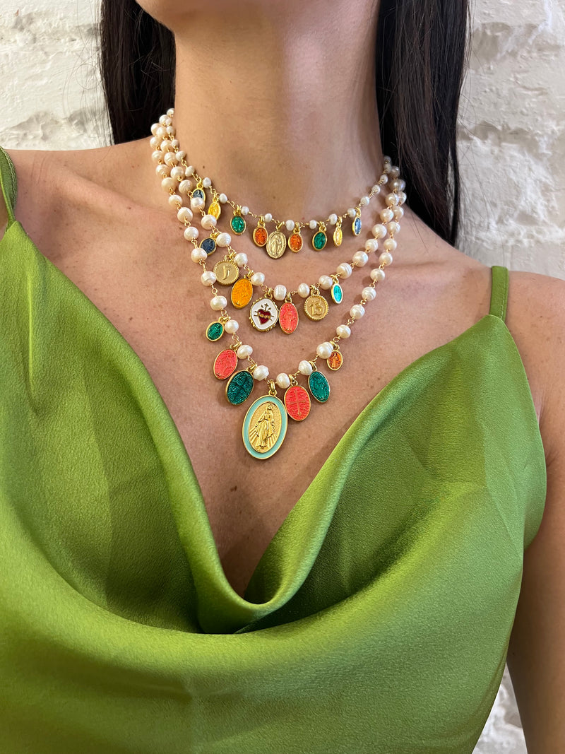 Collana medaglie cuore sacro - Alessandra Avallone