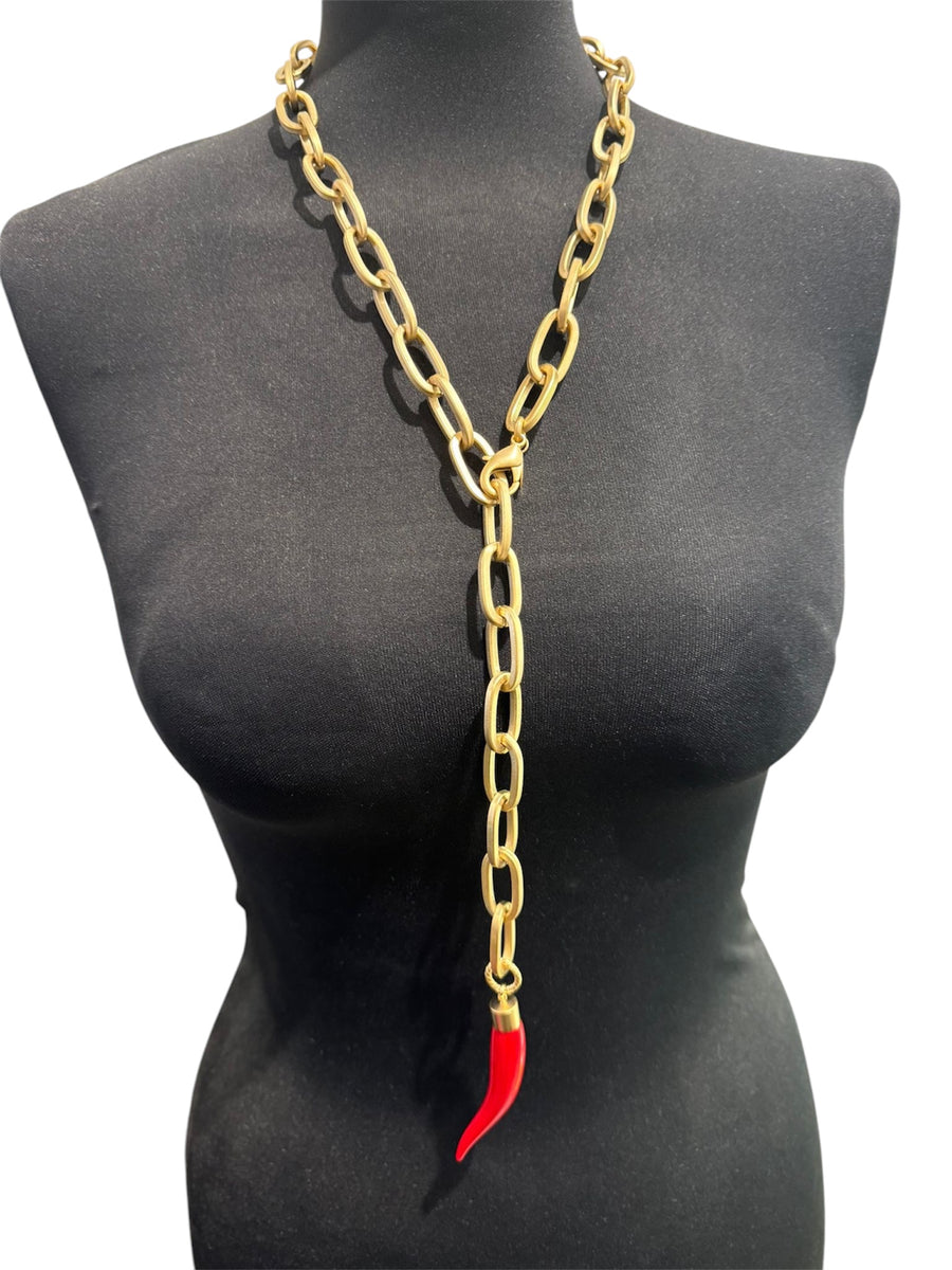 Collana catena gold e corno - alessandraavallone