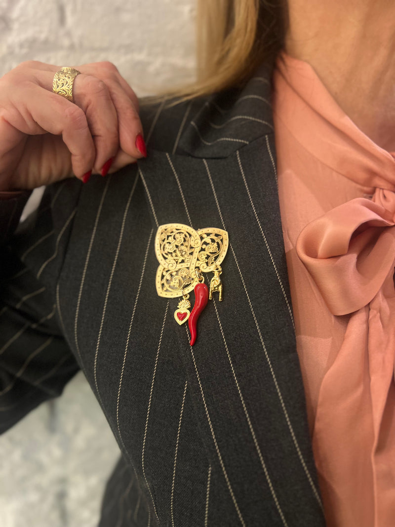Spilla Filigrana con Charms