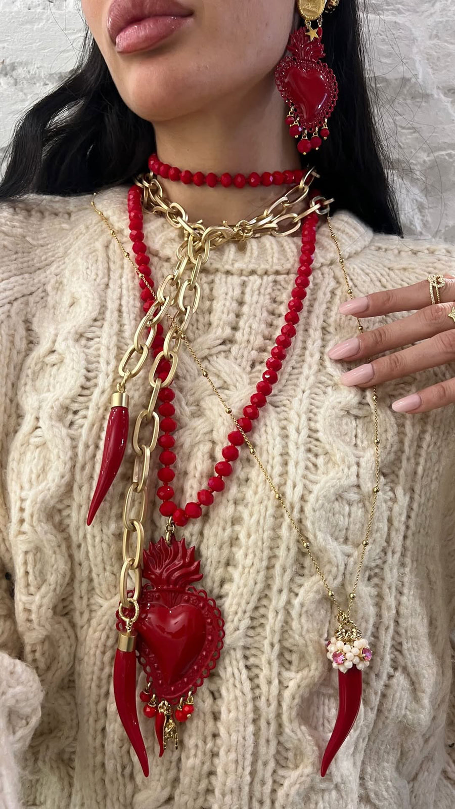 Collana catena gold e corno - alessandraavallone