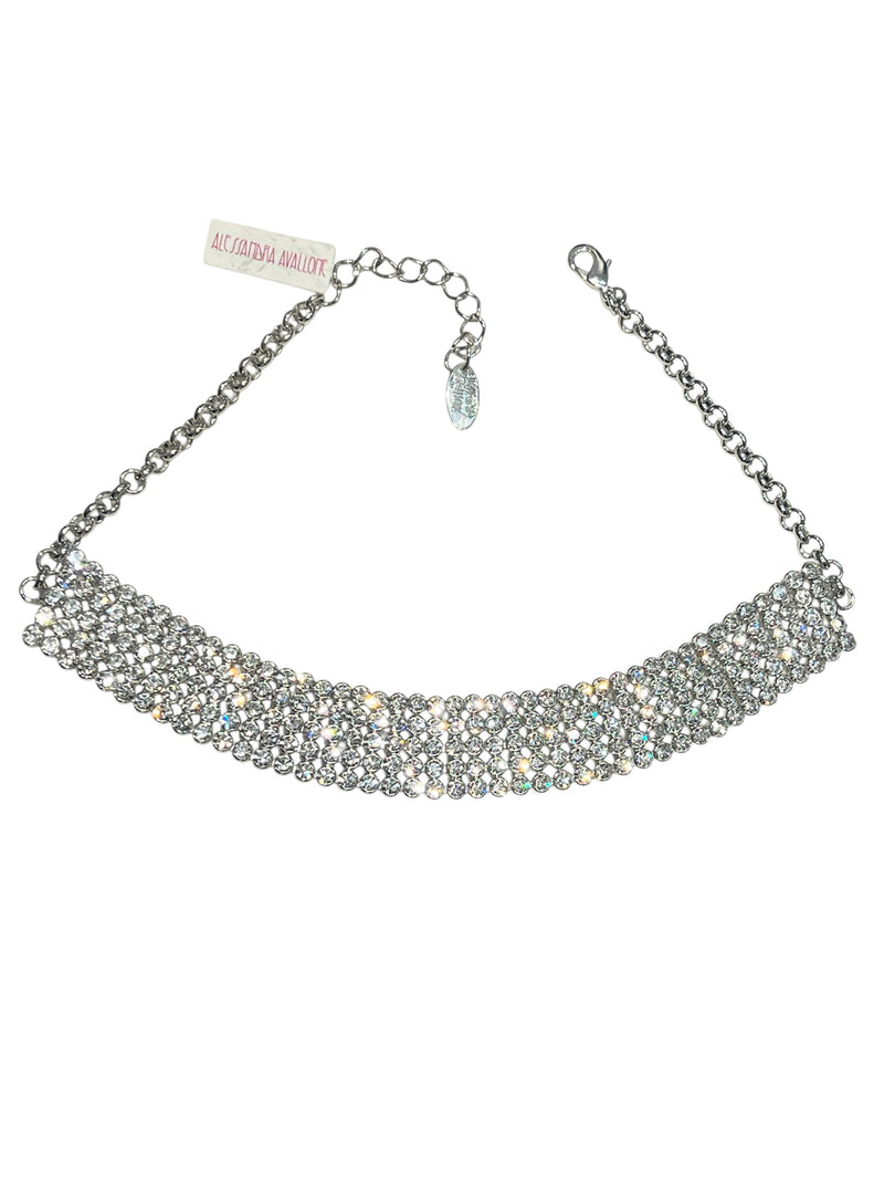 Choker con 5 fili di strass crystal round - alessandraavallone