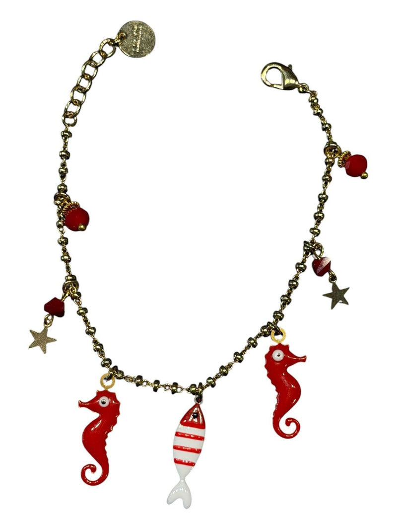 Bracciale charms mare cavalluccio marino