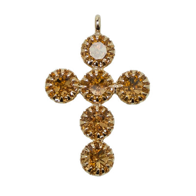Croce Ambra Tonda Oro
