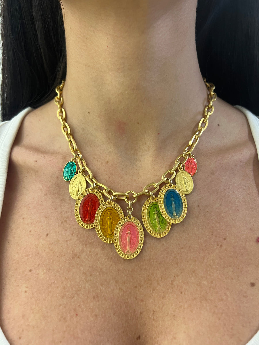 Collana Catena con Madonnine Colorate - Alessandra Avallone