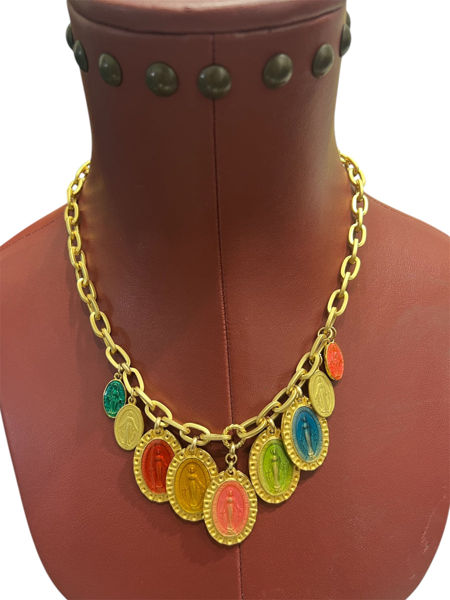 Collana Catena con Madonnine Colorate - Alessandra Avallone