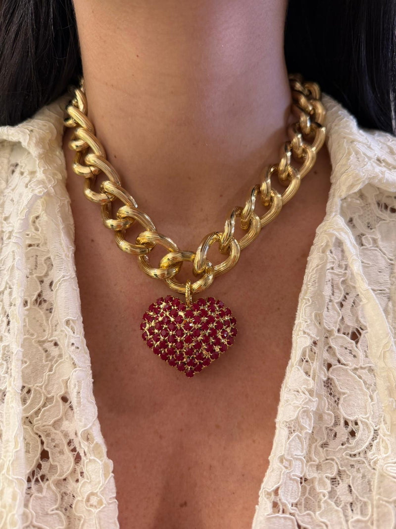 Collana catenone con cuore