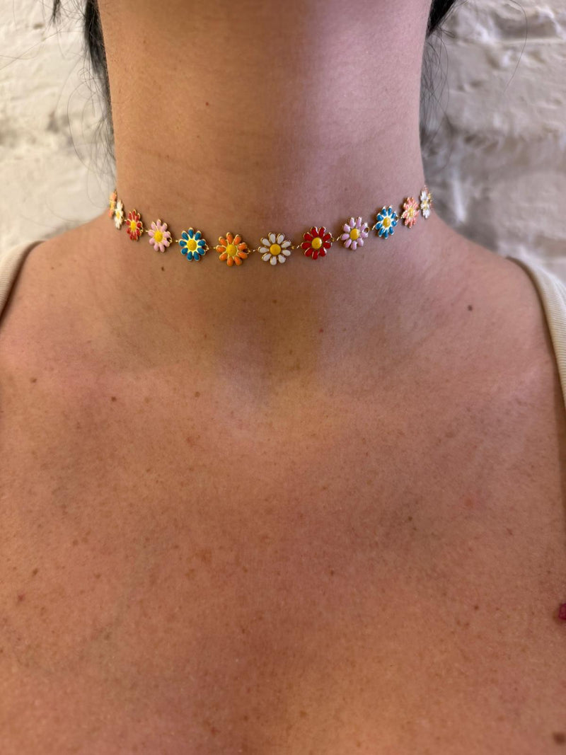 choker margherite smaltate